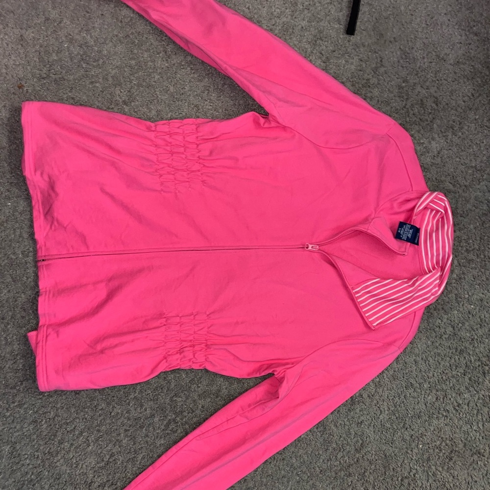 pink zip up jacket